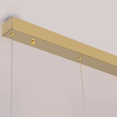 HEIKESZ Luxury Post-Modern Chandelier Long Light Stainless Steel Designer Lamp for Living Room Restaurant Bar Villa Home Ceiling Lighting