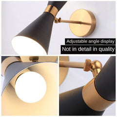HEIKESZ Modern Minimalist Horn Wall Lamp Nordic Style LED Lighting for Living Room Bedroom Bathroom Mirror Warm Light