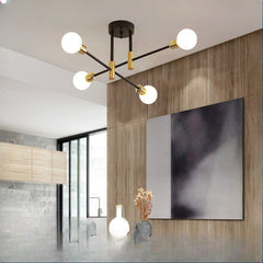 HEIKESZ Nordic Luxury Chandelier Modern Ceiling Lamp Wrought Iron LED Light for Living Room Bedroom Dining Room Warm Lighting