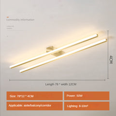 HEIKESZ Modern Strip Ceiling Light Simple Luxury Corridor Lamp for Cloakroom Balcony Entrance Lighting
