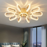 HEIKESZ Nordic Ceiling Fan with LED Lights Modern Minimalist Bedroom Dining Room Study Lamp Integrated Fan Style Ceiling Light