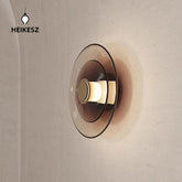 HEIKESZ Nordic Modern Glass Wall Lamp for Dining Room Living Room Bedroom Stair Aisle Post-Modern Decor Light Fixture