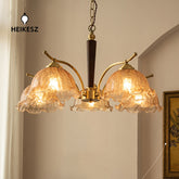 HEIKESZ American South Ocean Style Vintage Chandelier Retro Crack Bedroom Dining Room Living Room Pendant Light