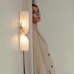 HEIKESZ All copper Spanish French marble wall lamp Nordic simple living room background wall bedroom aisle outdoor bedside lamp wall lights wall lamps