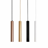 HEIKESZ Long Round Straight Column Suspension Wire Spotlight Minimalist Nordic Designer Chandelier for Dining Room Bar Bedroom