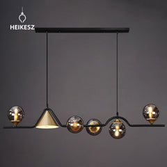 HEIKESZ Nordic Three Head Chandelier Modern Dining Table Lamp Creative Luxury Bar Counter Light
