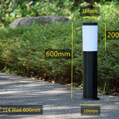 KEIKESZ Outdoor Lawn Lamp Stainless Steel LED Floor Light Waterproof Cylindrical Garden Villa Courtyard Landscape Street Lighting