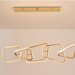 HEIKESZ Luxury Post-Modern Chandelier Long Light Stainless Steel Designer Lamp for Living Room Restaurant Bar Villa Home Ceiling Lighting