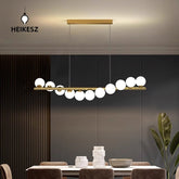 HEIKESZ Nordic Modern Chandelier Creative Simple Pendant Light for Restaurant Office Conference Table Luxury Dining Bar Long Lights