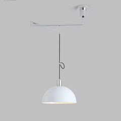 HEIKESZ Dining Room Chandelier Removable Retractable Long Brush Holder Medieval Bauhaus Kitchen Table Lamp LED Lights for Living Room