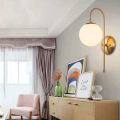 HEIKESZ Nordic Wall Lamp Luxury Living Room Light Creative Simple Bedroom Wall Lamp Stair Aisle Bedside Lamp