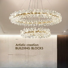 HEIKESZ Post-Modern Nordic Crystal Chandelier Designer Simple Atmosphere Creative for Living Room Dining Room Bedroom Ceiling Lighting