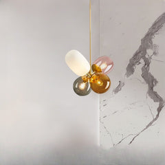 HEIKESZ Modern Glass Balloon Chandelier for Dining Room Creative Art Lighting for Living Room Bedroom Kids Room