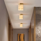 HEIKESZ Nordic Copper Ceiling Light Modern Minimalist Home Lighting Creative Corridor Lamp