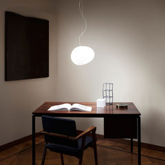 HEIKESZ Danish Creative Pebble Chandelier Modern Loft Living Room Duplex Rotating Stairs Egg Lamp