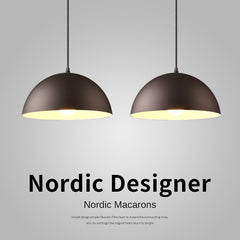 HEIKESZ Modern Minimalist Single Head Semicircle Chandelier Large Lampshade Creative Personality Decorative Light for Living Room Restaurant Exhibition Hall