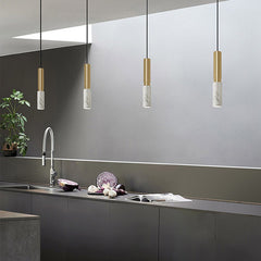 HEIKESZ Luxury Nordic Chandelier Minimalist LED Marble Pendant Light for Dining Room Bedroom Bar Restaurant Living Room Lighting Fixture