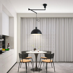 HEIKESZ Dining Room Chandelier Removable Retractable Long Brush Holder Medieval Bauhaus Kitchen Table Lamp LED Lights for Living Room