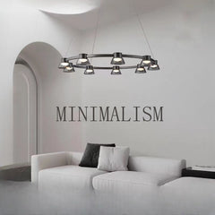 HEIKESZ Modern Minimalist Chandelier Long Glass Nordic Style Lighting for Living Room Bedroom Restaurant Bar