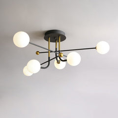 HEIKESZ Nordic Ceiling Lamp Modern Living Room Light Minimalist Italian Design Luxury Bedroom Lighting Magic Bean Lamp