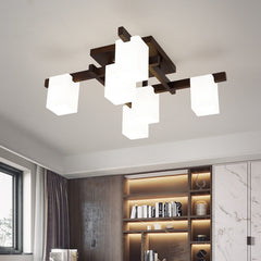 HEIKESZ Chinese Ceiling Lamp Led Solid Wood Simplicity Antique Master Bedroom Living Room Home Hall Light