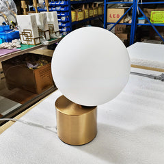 HEIKESZ Nordic Glass Bedside Lamp Modern LED Eye Protection Table Lamp for Bedroom Living Room Study Soft Lighting Decor