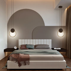 HEIKESZ Minimalist Bedroom Chandelier Long Line Ambience Light Creative Single Head LED Small Droplight for Living Room Celling Lighting Full Spectrum