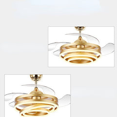 HEIKESZ Modern Nordic Ceiling Fan With LED Light 42 48 Inch Invisible Fan Remote Control For Livingroom Bedroom Restaurant Decor