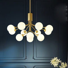 HEIKESZ Nordic Modern Minimalist Ceiling Lamp Dual-Use Living Room Bedroom Creative Bean Chandelier Internet Celebrity Lighting