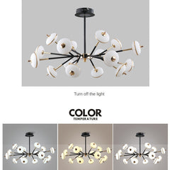 HEIKESZ All Copper Chandelier Golden Black High End Creative Dining Room Living Room Lighting