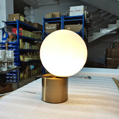 HEIKESZ Nordic Glass Bedside Lamp Modern LED Eye Protection Table Lamp for Bedroom Living Room Study Soft Lighting Decor