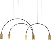 HEIKESZ Luxury Nordic Modern Chandelier Light Creative Arch Dining Table Strip Lamp Internet Celebrity Bar Light