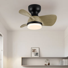 HEIKESZ Nordic 22-inch Ceiling Fan with Light Remote Control Modern Minimalist Design for Bedroom Dining Room Home