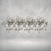 HEIKESZ Nordic Sequin Chandelier Creative Artistic Lamp for Dining Room Hotel Bar Stainless Steel Decorative Light