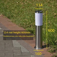 KEIKESZ Outdoor Lawn Lamp Stainless Steel LED Floor Light Waterproof Cylindrical Garden Villa Courtyard Landscape Street Lighting