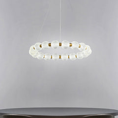 HEIKESZ New Nordic Ring LED Chandelier Modern Minimalist Hanging Light for Living Room Bedroom Study