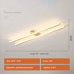 HEIKESZ Modern Strip Ceiling Light Simple Luxury Corridor Lamp for Cloakroom Balcony Entrance Lighting