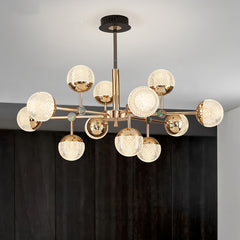 HEIKESZ Modern Light Luxury Chandelier Italian Creative Magic Bean Design for Living Room Bedroom Dining Room High End Lighting