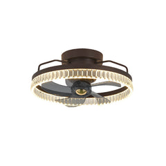 HEIKESZ Electric Fan Chandelier LED Drop Lights Modern Ceiling Fan with Mute Function Nordic Design for Dining Room and Home