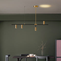 HEIKESZ Modern Minimalist One-Word Strip Chandelier for Dining Room Living Room Creative Lighting