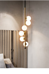 HEIKESZ Nordic Bed Head Chandelier Creative Art Light Luxury Post-Modern Minimalist Living Room Ceiling Lamp for Villa Hotel Lighting