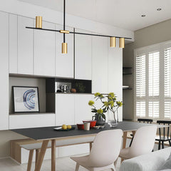 HEIKESZ Modern Minimalist One-Word Strip Chandelier for Dining Room Living Room Creative Lighting