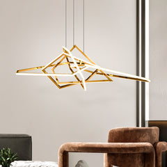 HEIKESZ Post-Modern Light Luxury Chandelier Lamp in the Living Room Designer Creative Art Villa Dining-Room Lamp Minimalistic Stainless Steel Chandelier