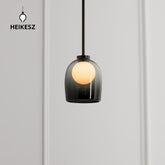 HEIKESZ Nordic Pendant Lamp Modern Glass Chandelier for Restaurant Cafe Bedroom Ceiling Light Fixtures Simple Art Decor