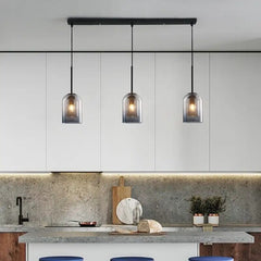 HEIKESZ Nordic Industrial Chandelier Creative Long Line Glass Pendant Light for Living Room Bedroom Restaurant Warm Lighting Ceiling Lamp