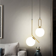 HEIKESZ Nordic LED bedside chandelier modern simple creative pendant light for bedroom bar restaurant American style
