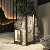 HEIKESZ Oriental Gate Outdoor LED Lawn Lamp Waterproof Warm Light for Garden Villa Community Landscape Lighting