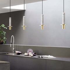 HEIKESZ Nordic Luxury Marble Chandelier Modern Minimalist Ceiling Light for Living Room Bedroom Restaurant Bar