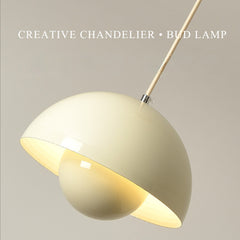 HEIKESZ Danish Designer Bud Chandelier Macaron Three Heads Dining Room Lamp Nordic Modern Minimalist Bedroom Lighting