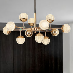 HEIKESZ Modern Light Luxury Chandelier Italian Creative Magic Bean Design for Living Room Bedroom Dining Room High End Lighting